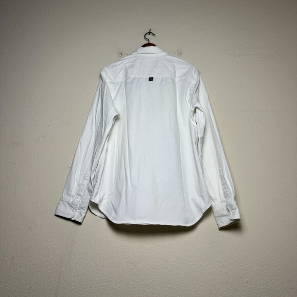 Avirex White Men XL Button Up Short Sleeve Shirt Military Tailored Indie Tiger - Picture 2 of 13